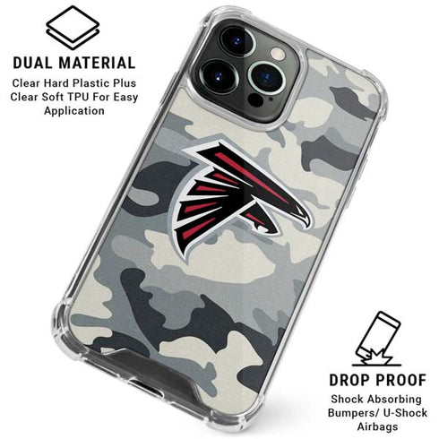 NFL Atlanta Falcons Camo iPhone 16 Pro Clear Case